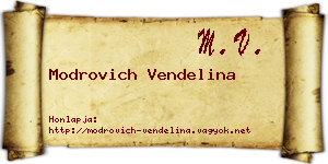Modrovich Vendelina névjegykártya